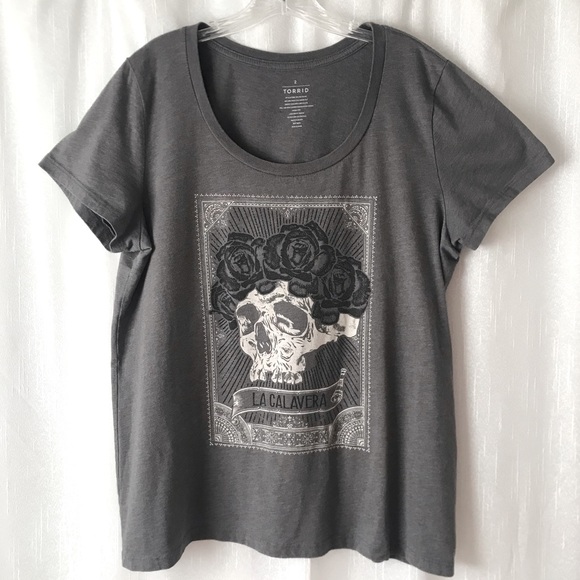 torrid Tops - Torrid La Calavera Scoop Neck Tee